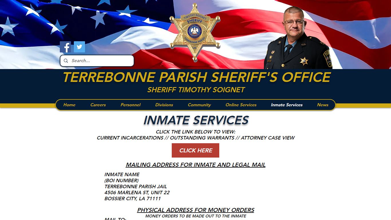 Inmate Services | Terrebonne Parish Sheriff's Office | Gray - TPSO